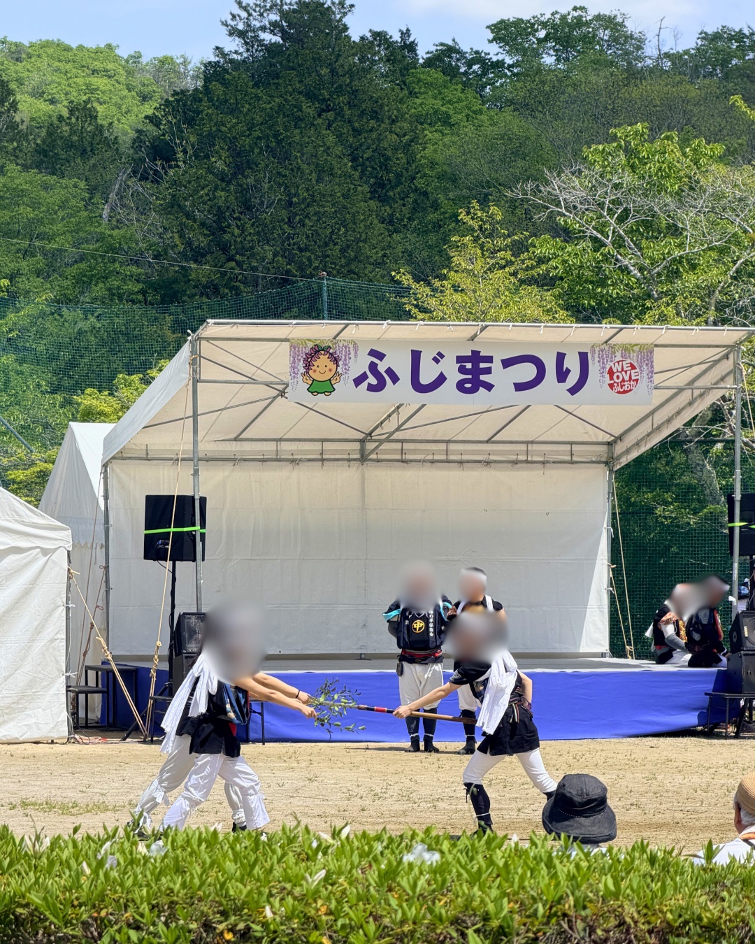 藤の回廊(豊田市)ステージ前の演武