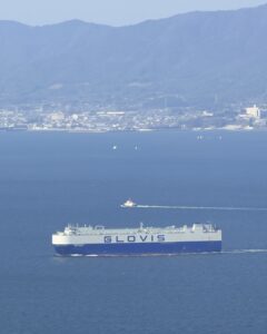 蔵王山展望台 港や再エネ施設の眺め