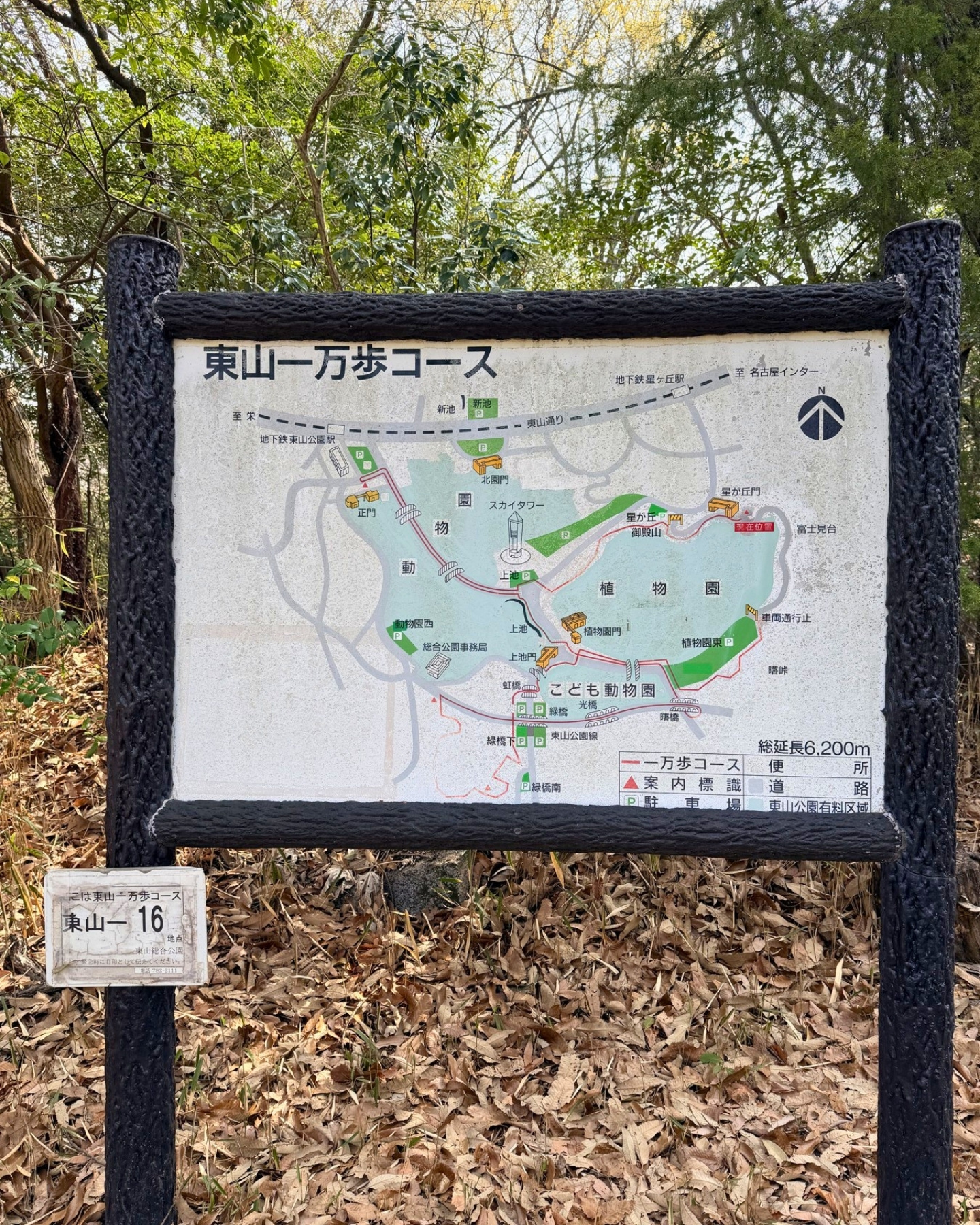 東山動植物園 東山一万歩コースの案内板