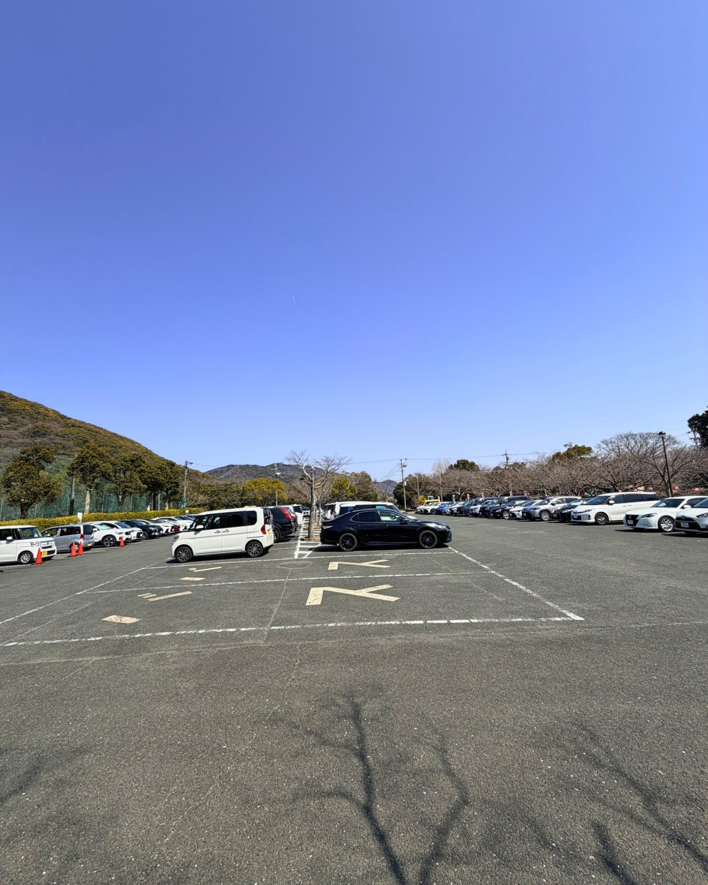 滝頭公園の駐車場