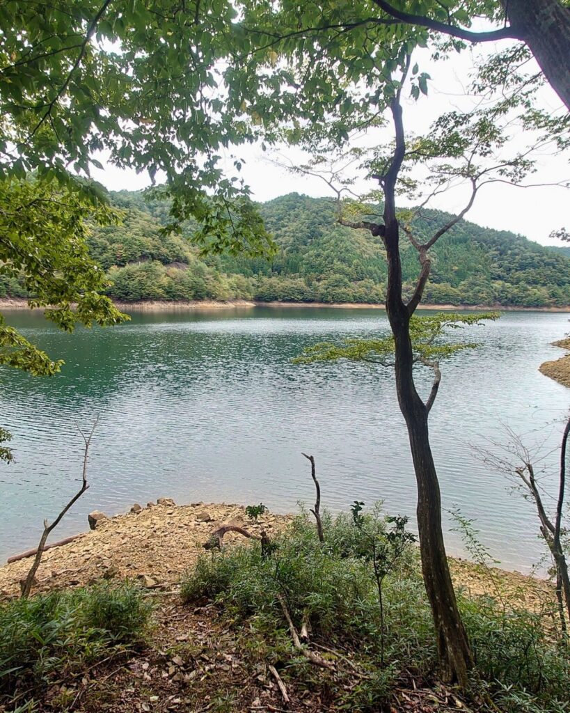 東仙峡金山湖畔