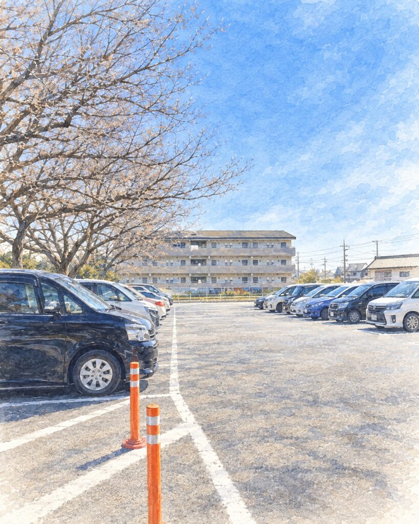 堀内公園の南駐車場