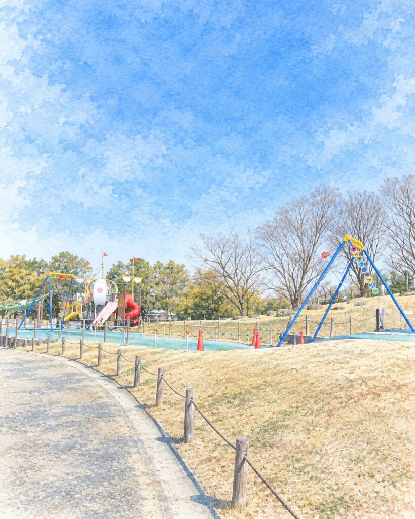 堀内公園のターザンロープ