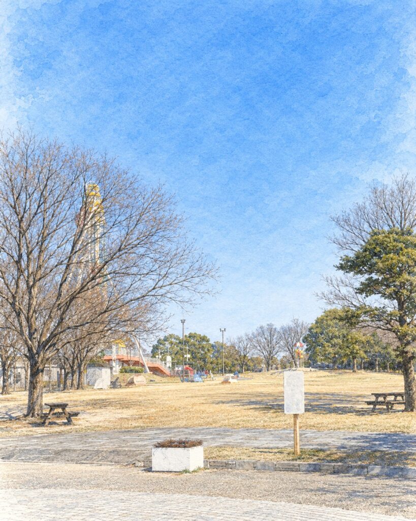 堀内公園のピクニックテーブル
