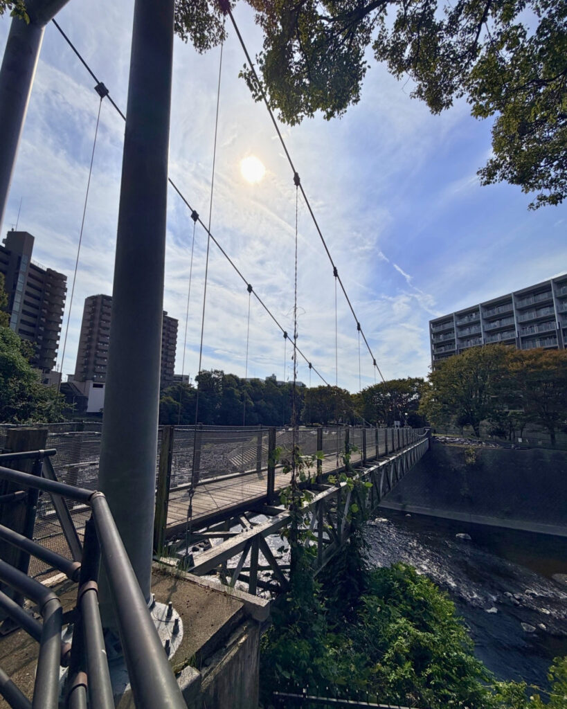 吊り橋 鮎壺のかけ橋