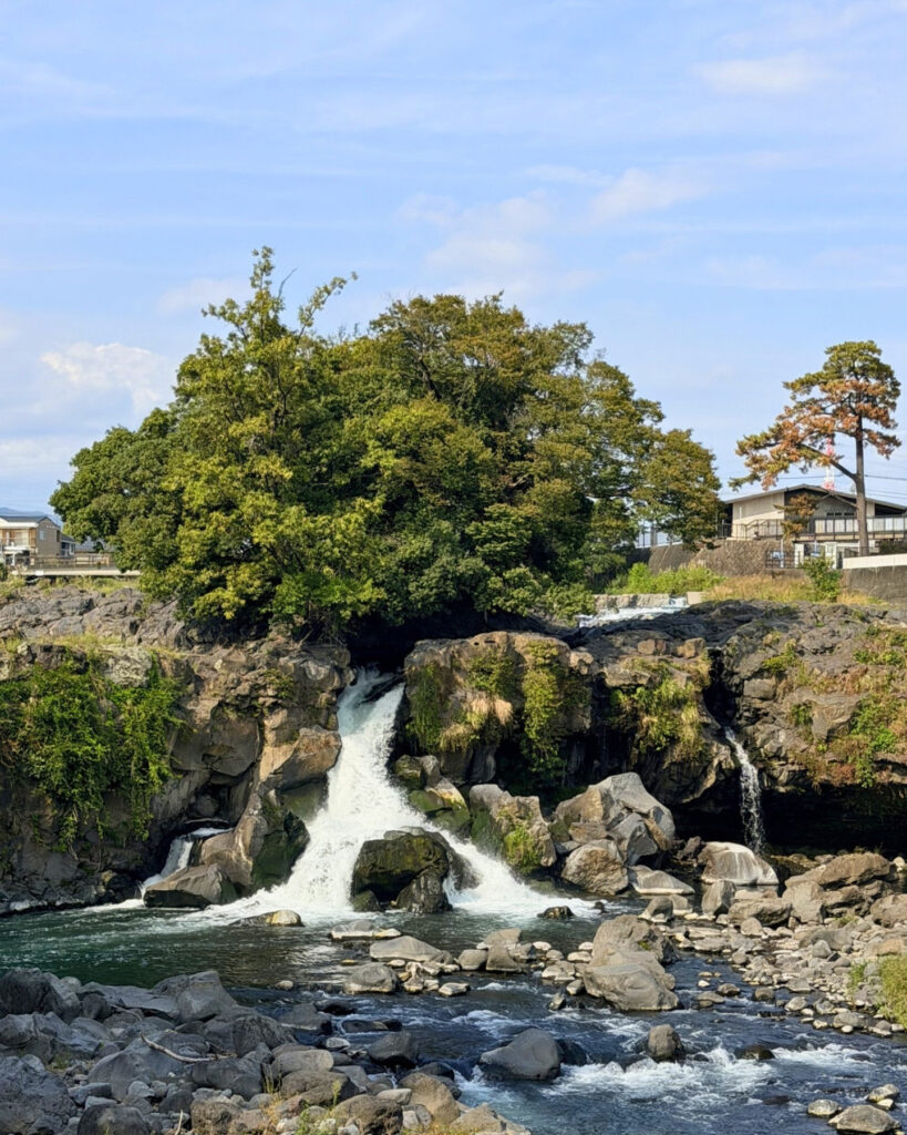 鮎壺のかけ橋から見た鮎壺の滝