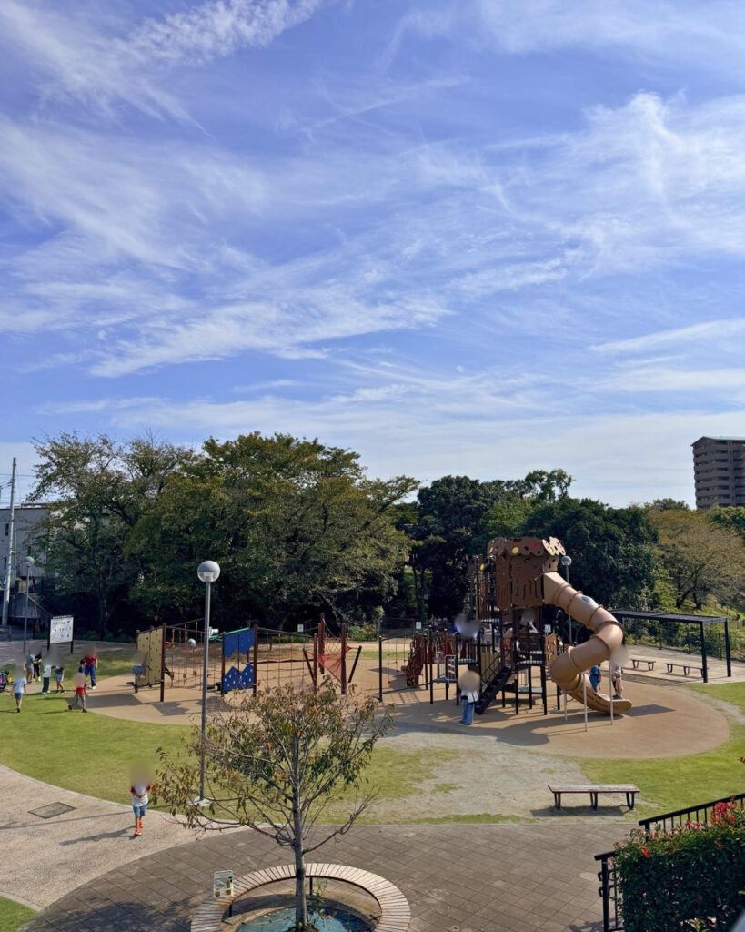 子ども広場の大型複合遊具