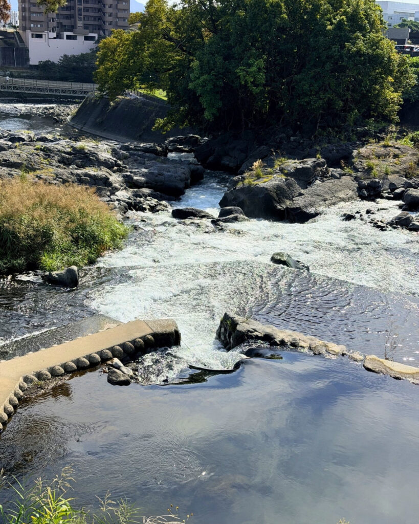 岩の間を流れる黄瀬川